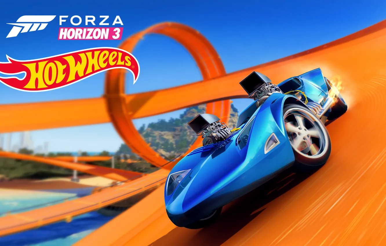 Photo wallpaper track, car, Forza Horizon 3, hot Wheels ID Art