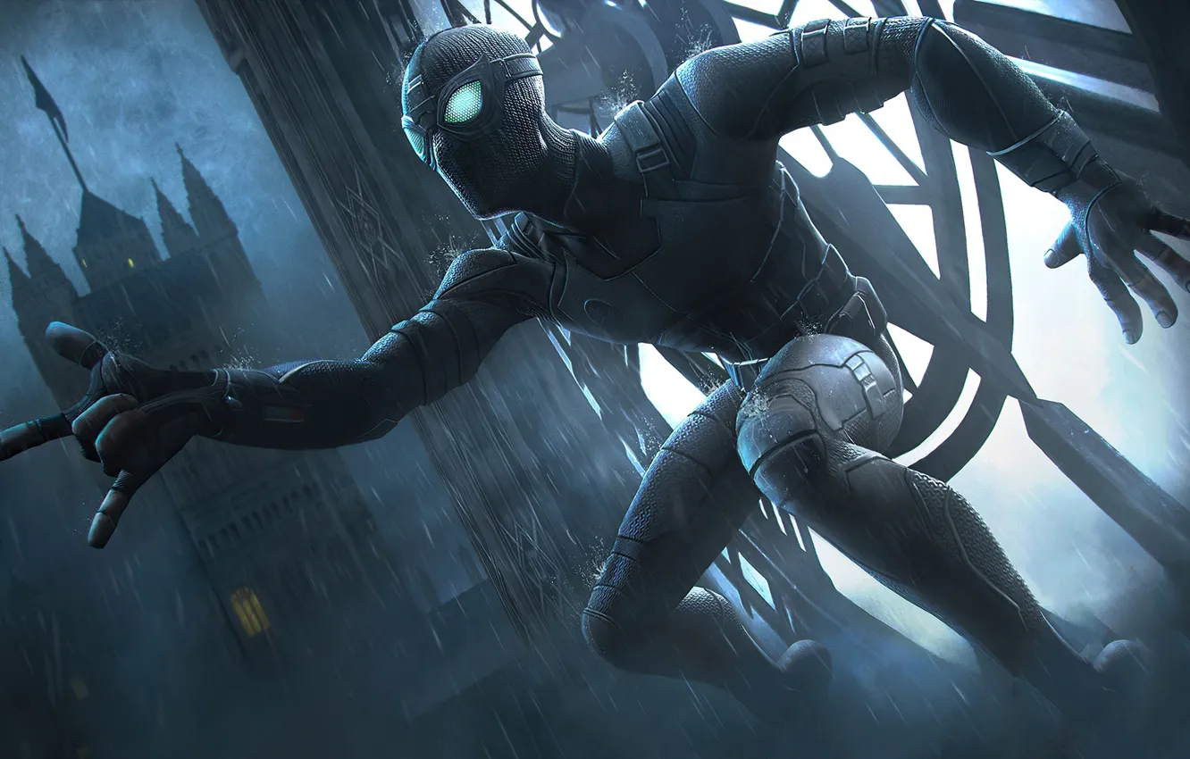 Photo wallpaper the city, hero, Spider-man, Marvel Comics, Marvel contest of Champions