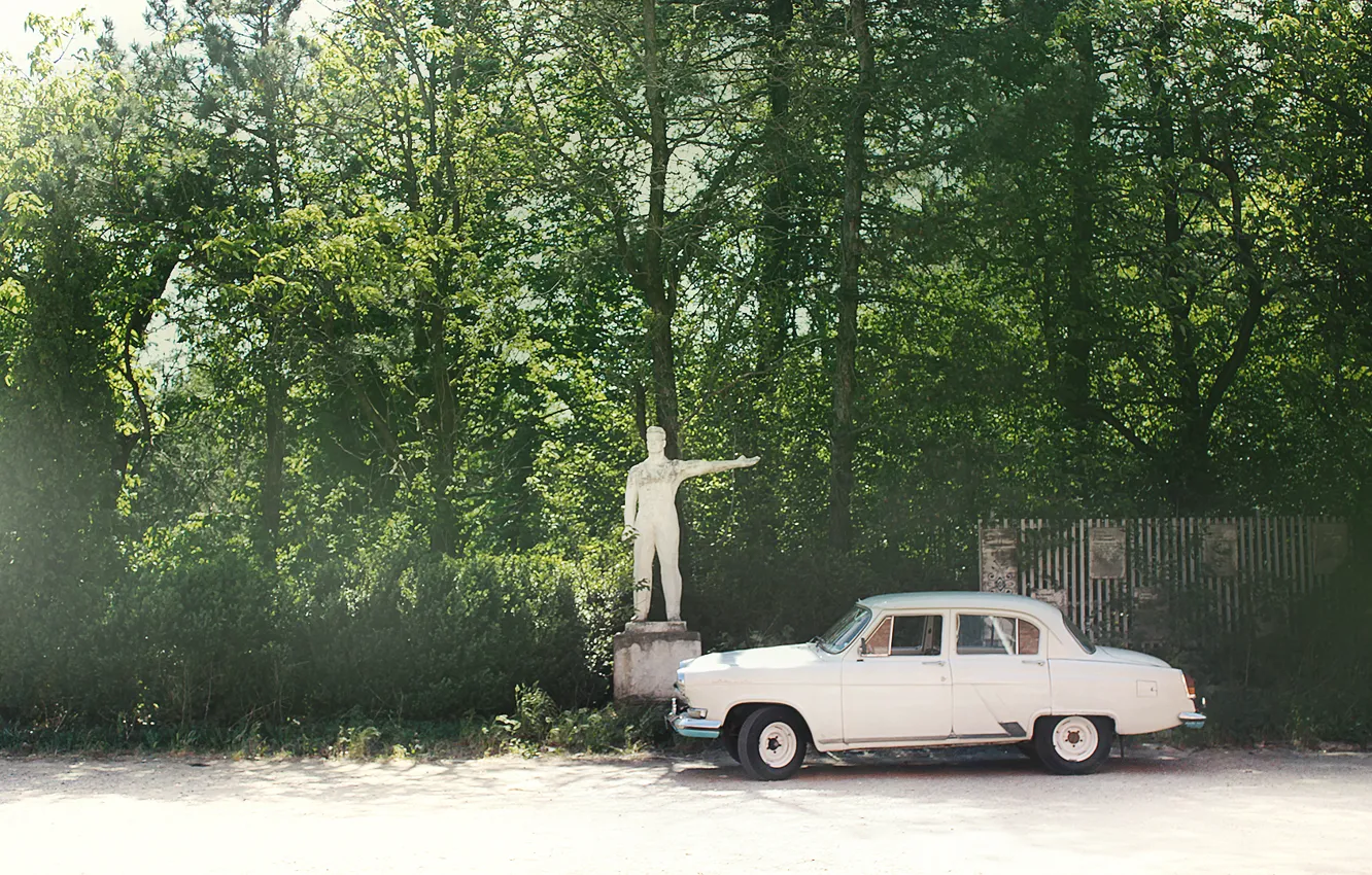 Photo wallpaper retro, gas, Volga, 21m