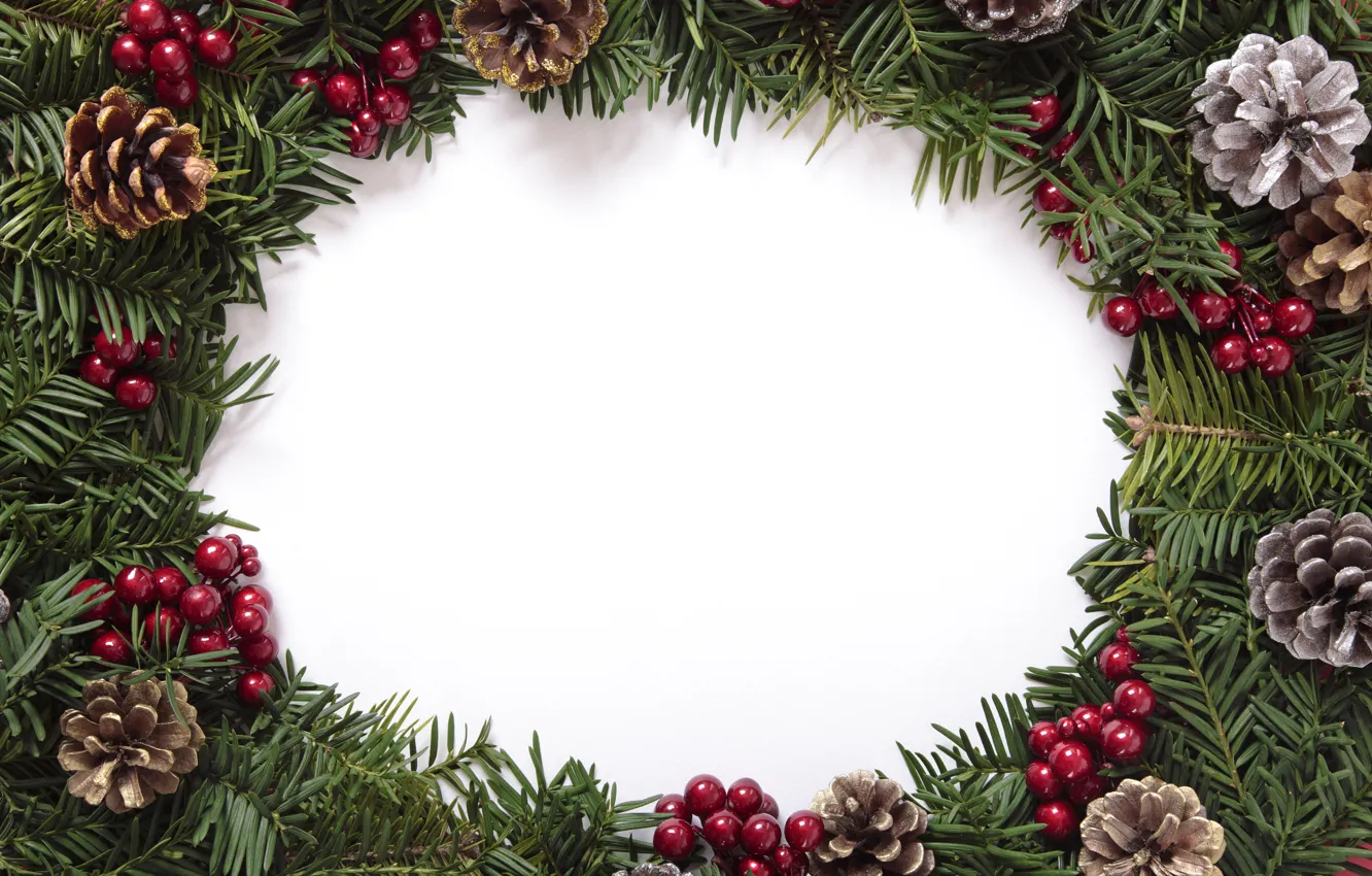 Photo wallpaper tree, New Year, Christmas, bumps, merry christmas, decoration, xmas, frame