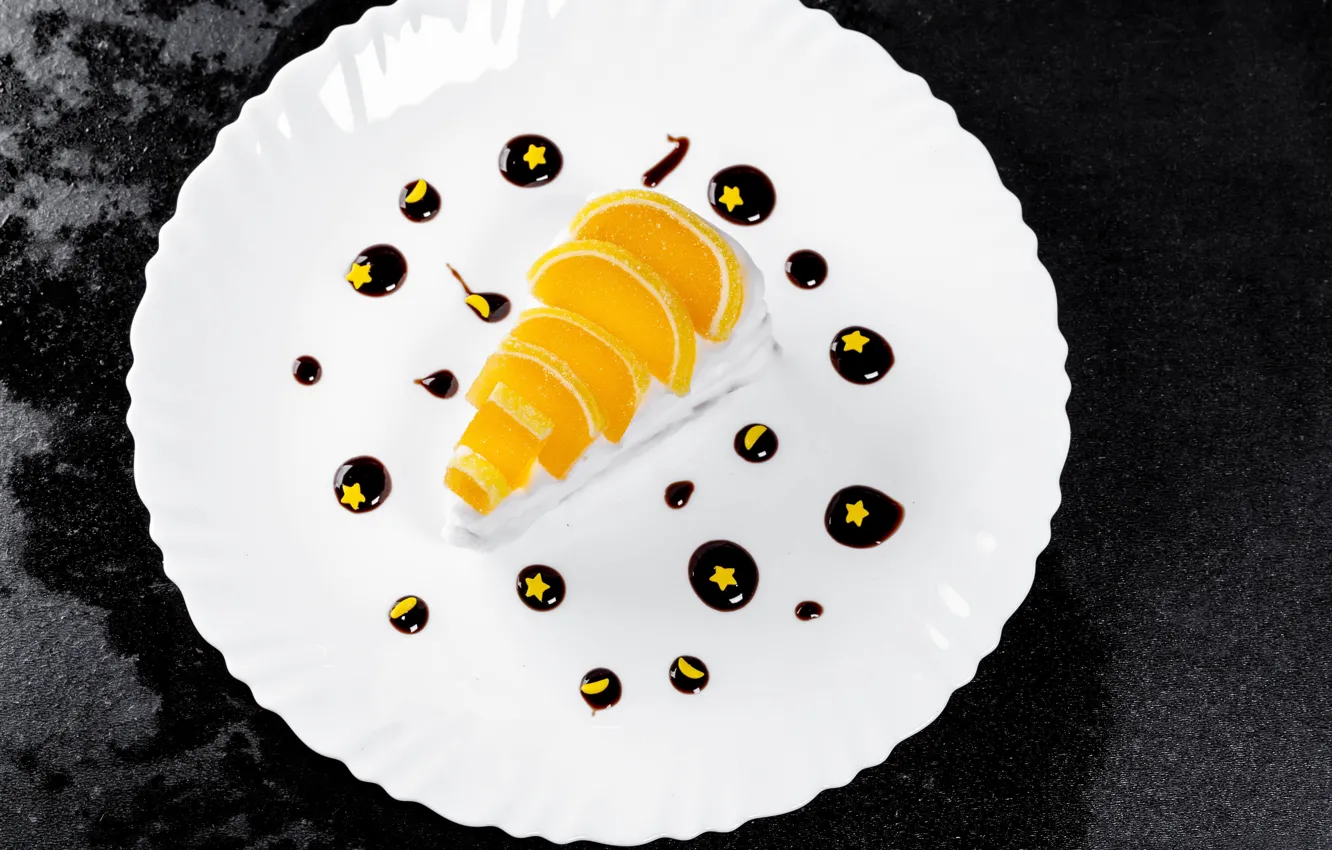 Photo wallpaper cake, citrus, dessert, slices