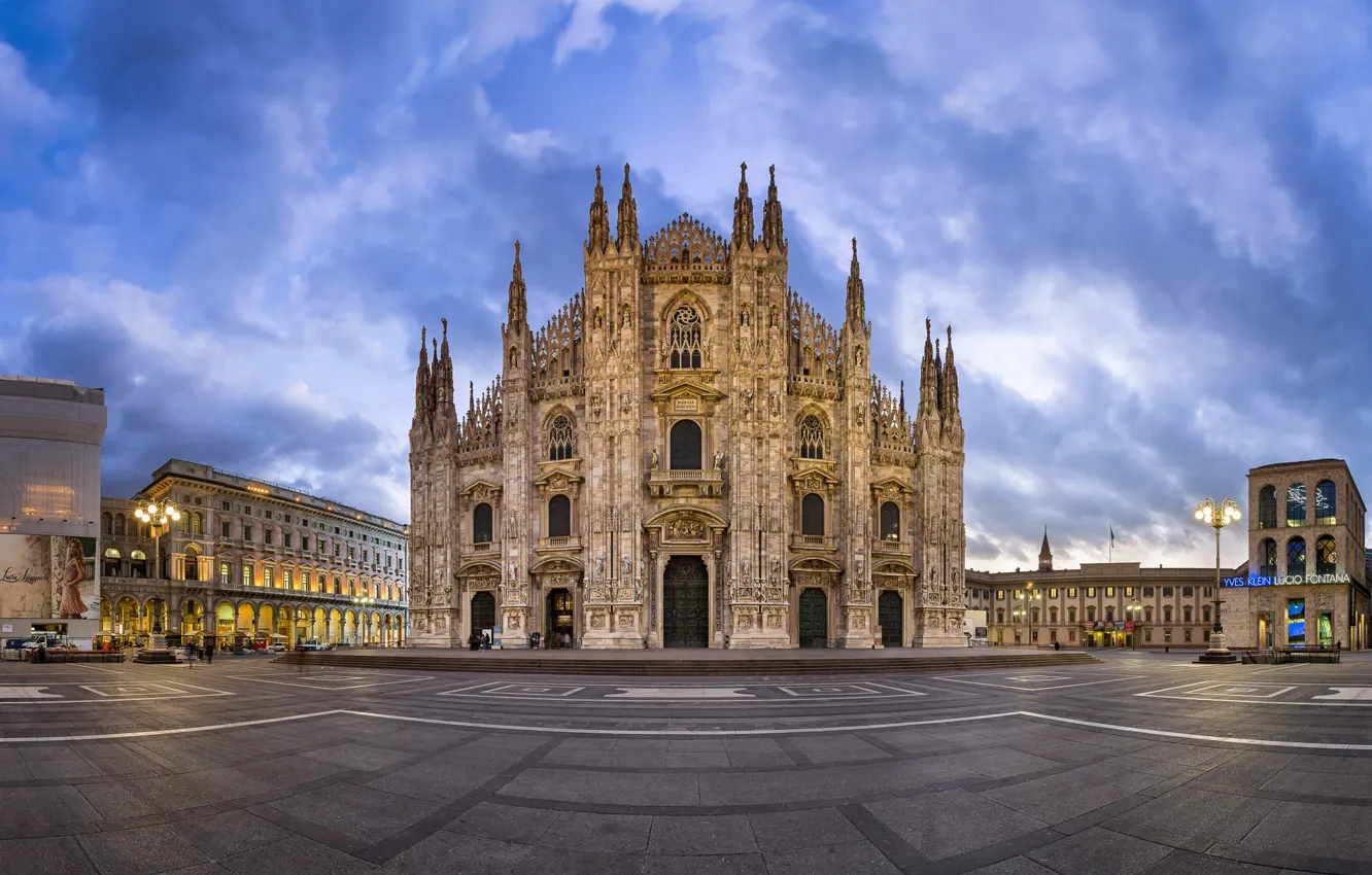 Photo wallpaper Italy, Cathedral, architecture, Milan