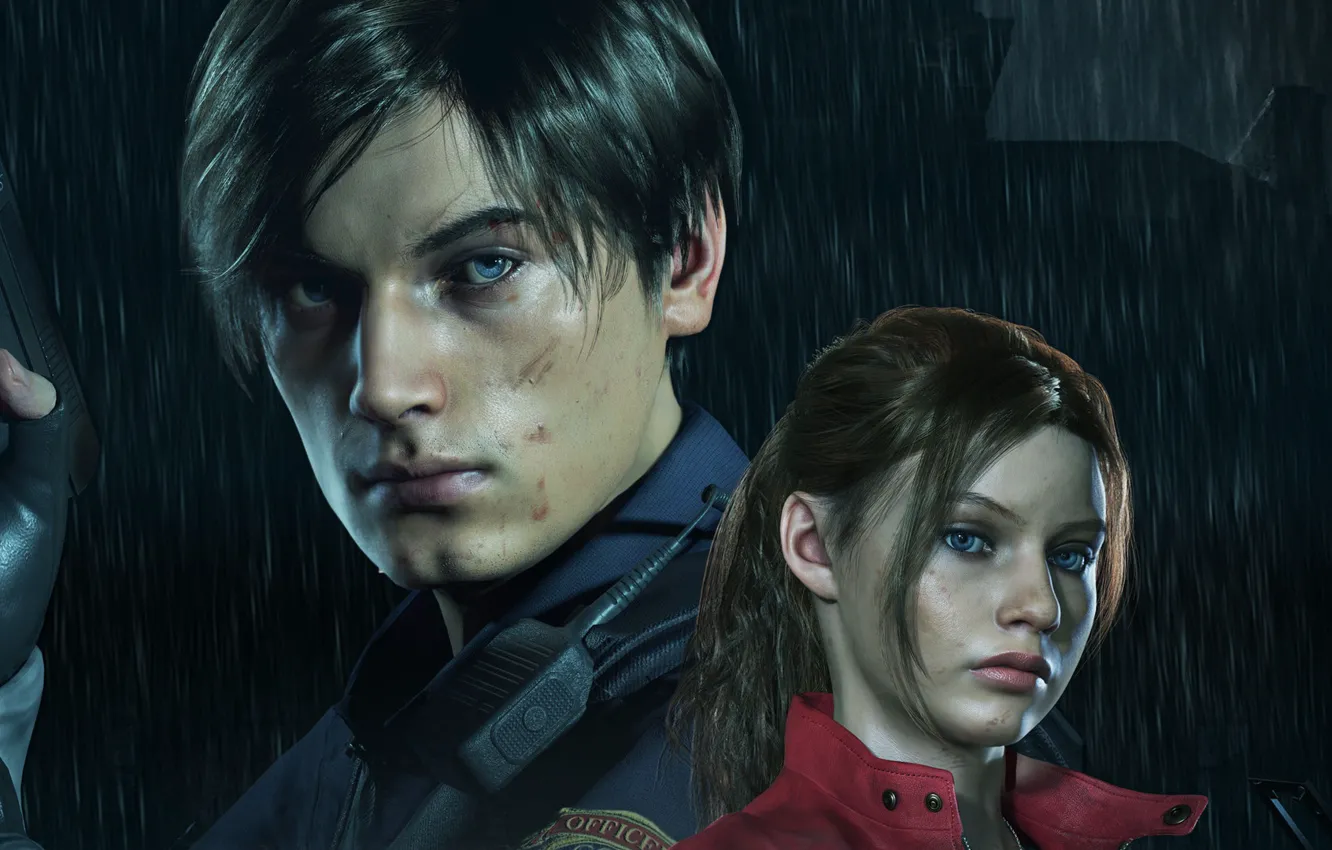 Photo wallpaper Resident Evil, Capcom, Leon, Claire, Resident Evil 2, Resident Evil 2 (2019)