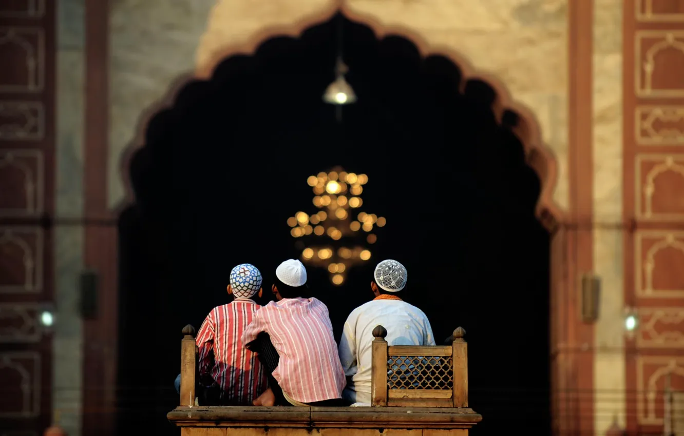 Photo wallpaper India, Delhi, patio, Mosque