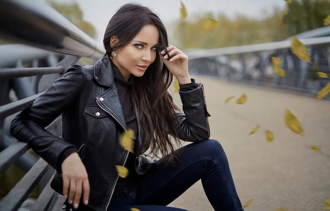 Photo wallpaper look, pose, model, brunette, hairstyle, beauty, Angelina Petrova, Angelina Petrova