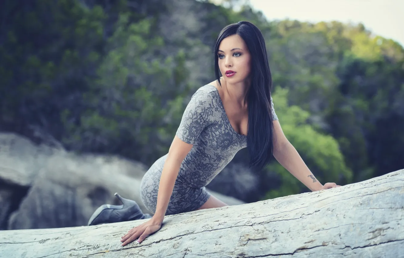 Photo wallpaper girl, rose, fashion, sky, digital, woman, big, park