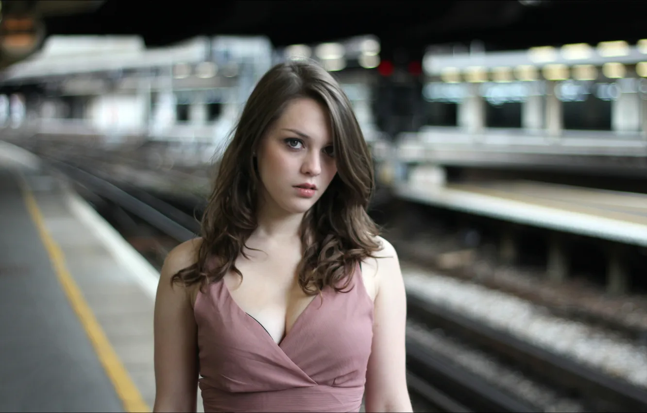 Photo wallpaper girl, model, brown hair, Imogen Dyer