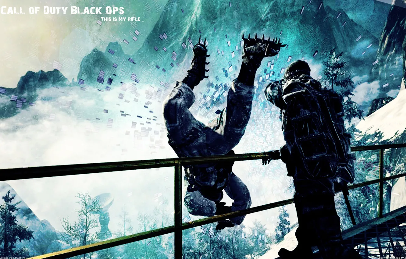 Photo wallpaper drop, blow, Call of Duty, threw, cod:bo, Black Ops
