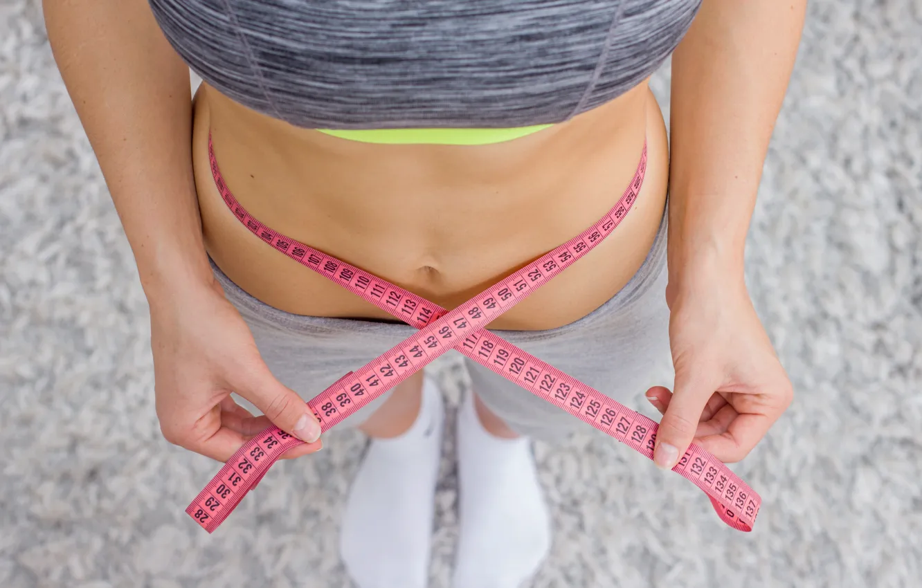 Photo wallpaper woman, exercises, diet, measures, healthy life, take care of your body