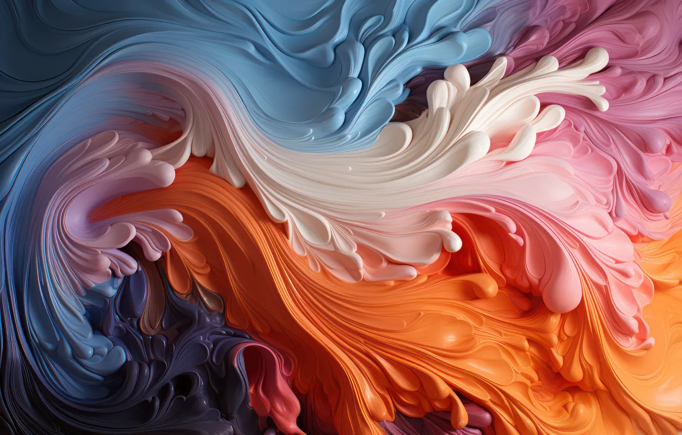 Photo wallpaper abstraction, paint, color, paint strokes