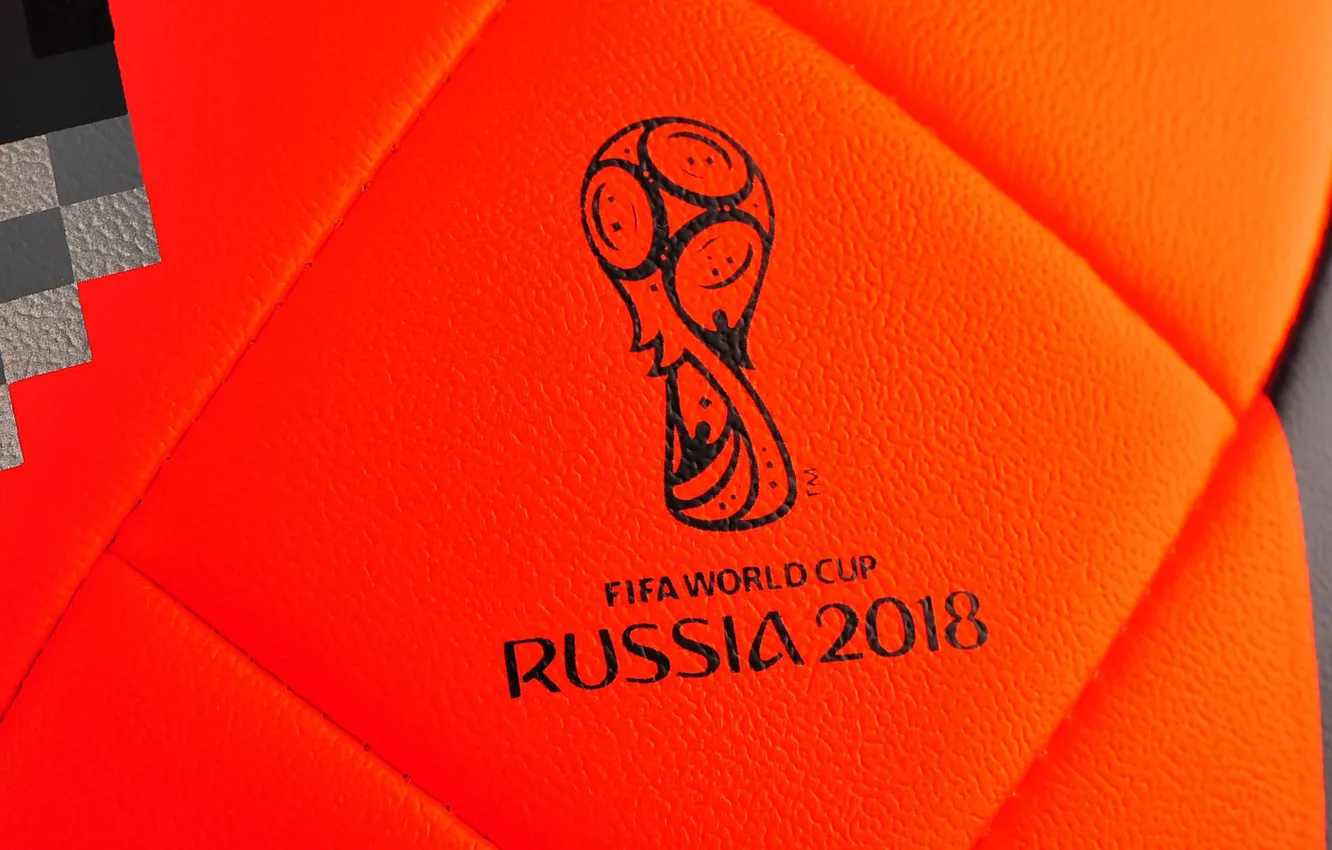 Photo wallpaper Red, The ball, Sport, Orange, Football, Russia, Adidas, FIFA