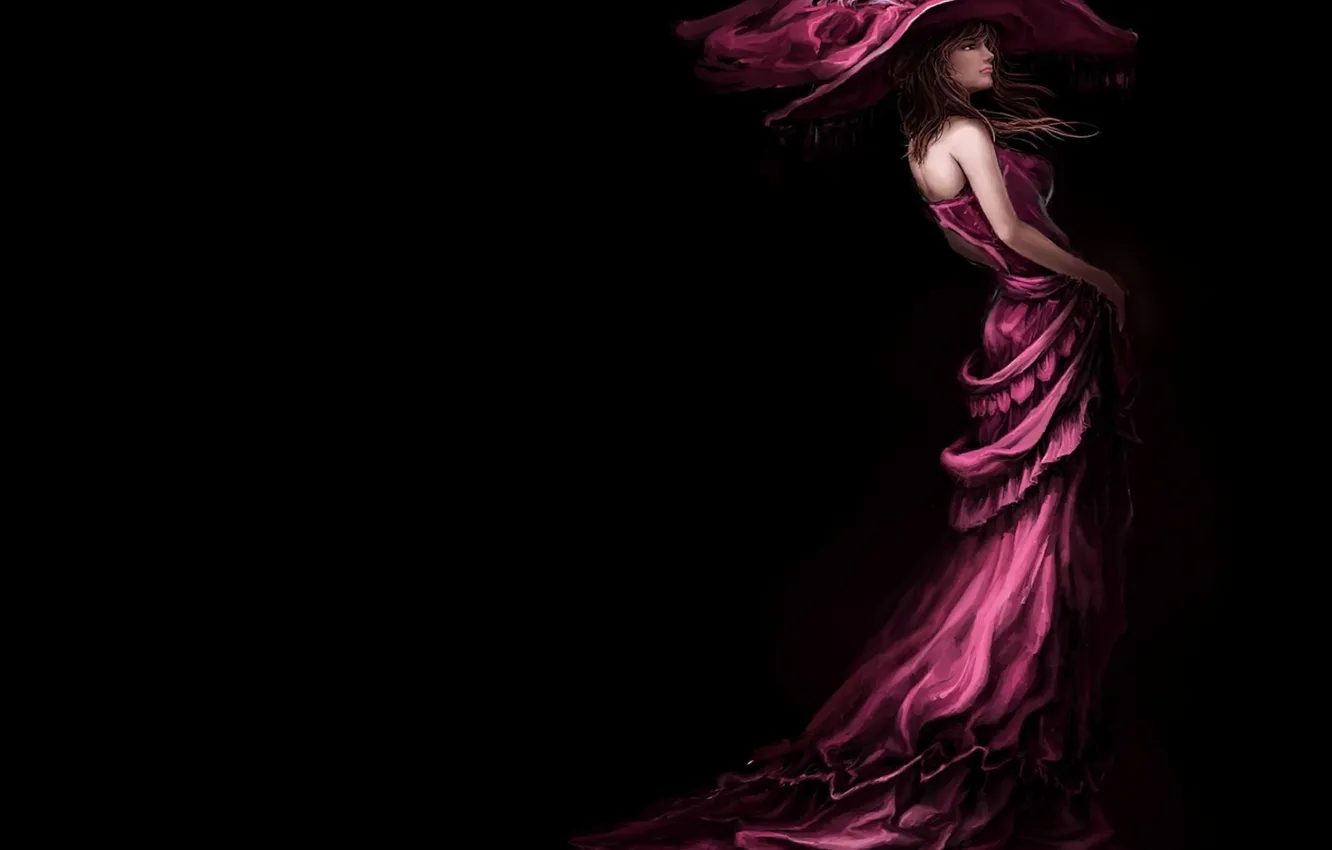 Photo wallpaper hat, stranger, lady