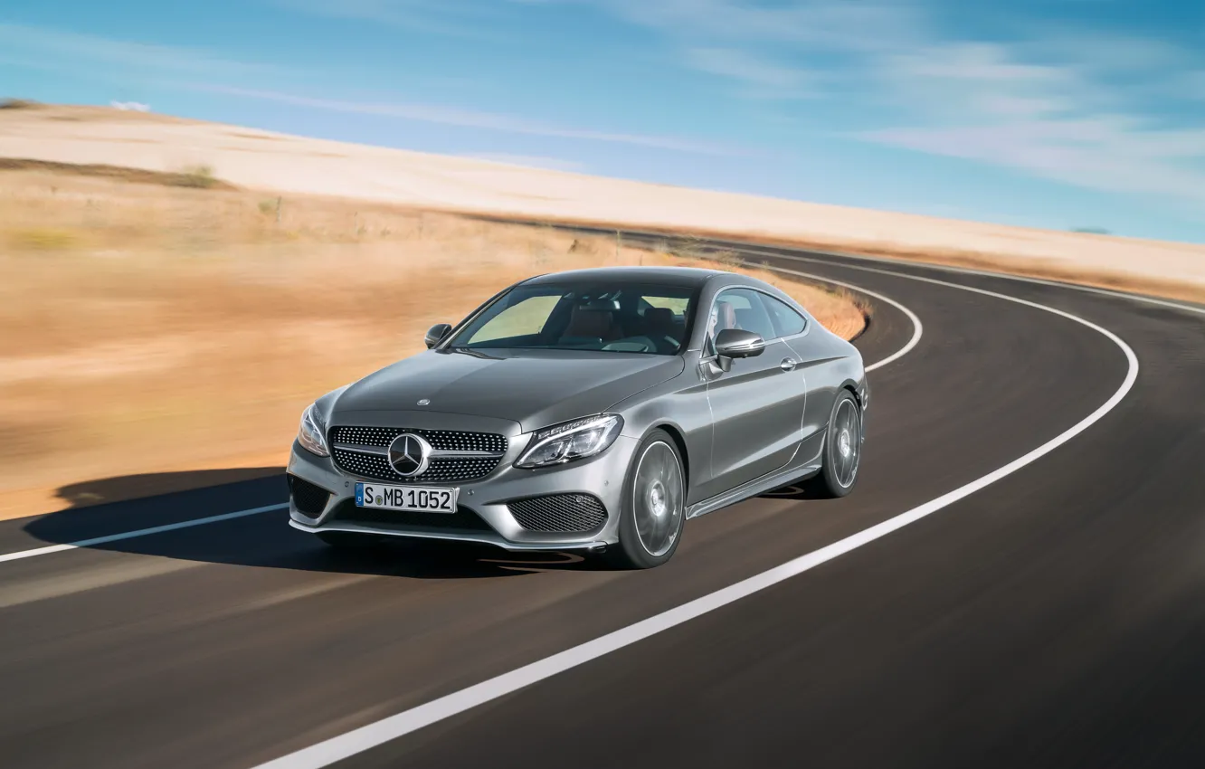 Photo wallpaper Mercedes-Benz, Mercedes, AMG, Coupe, C-Class, 2015, C205