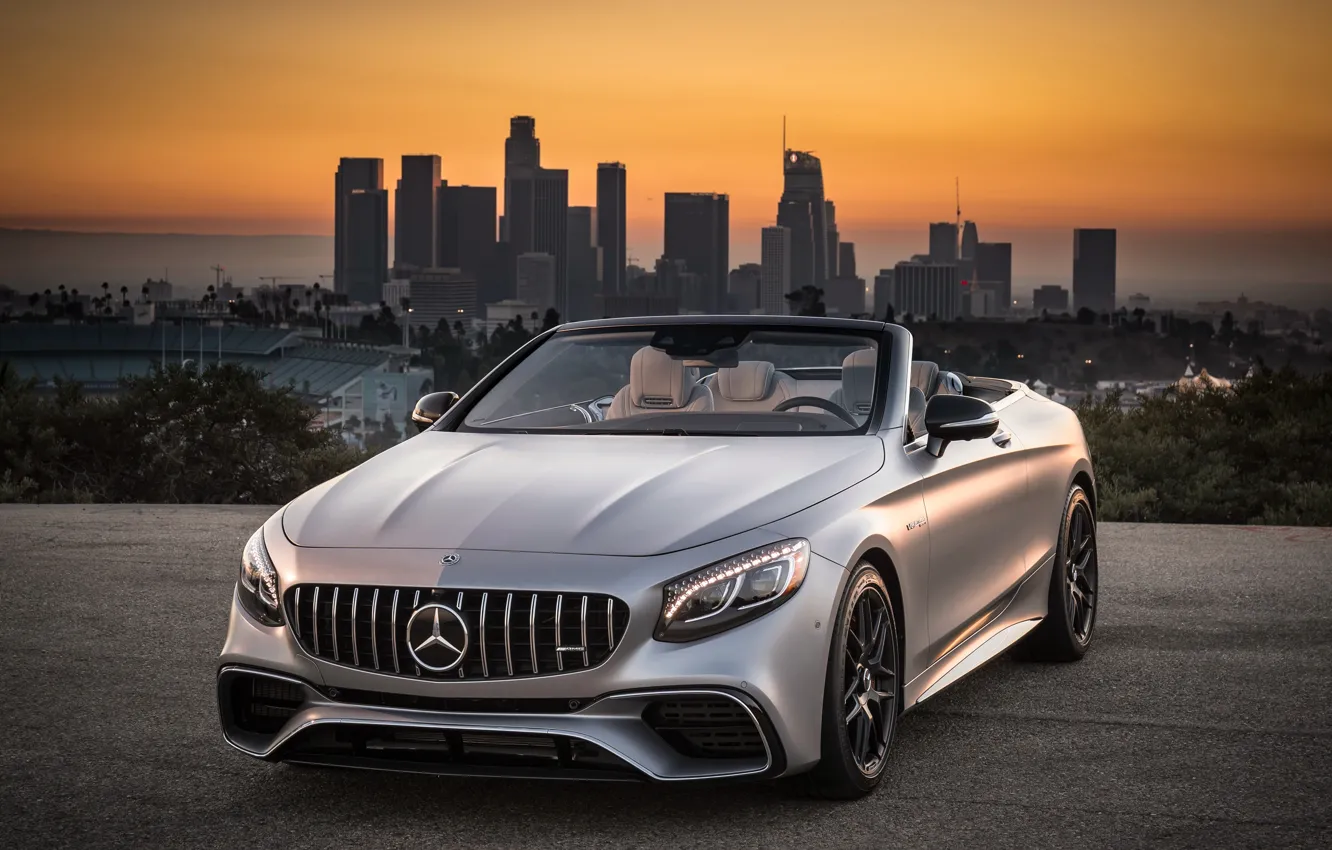 Photo wallpaper Mercedes-Benz, Los Angeles, AMG, Los Angeles, 2018, Cabriolet, 4MATIC, S63