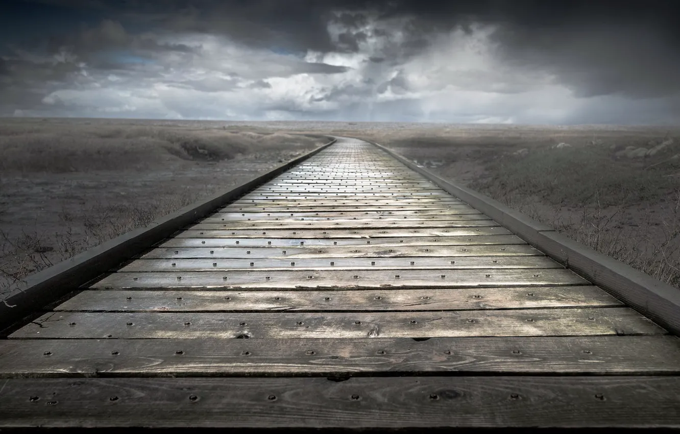 Photo wallpaper road, sea, shore