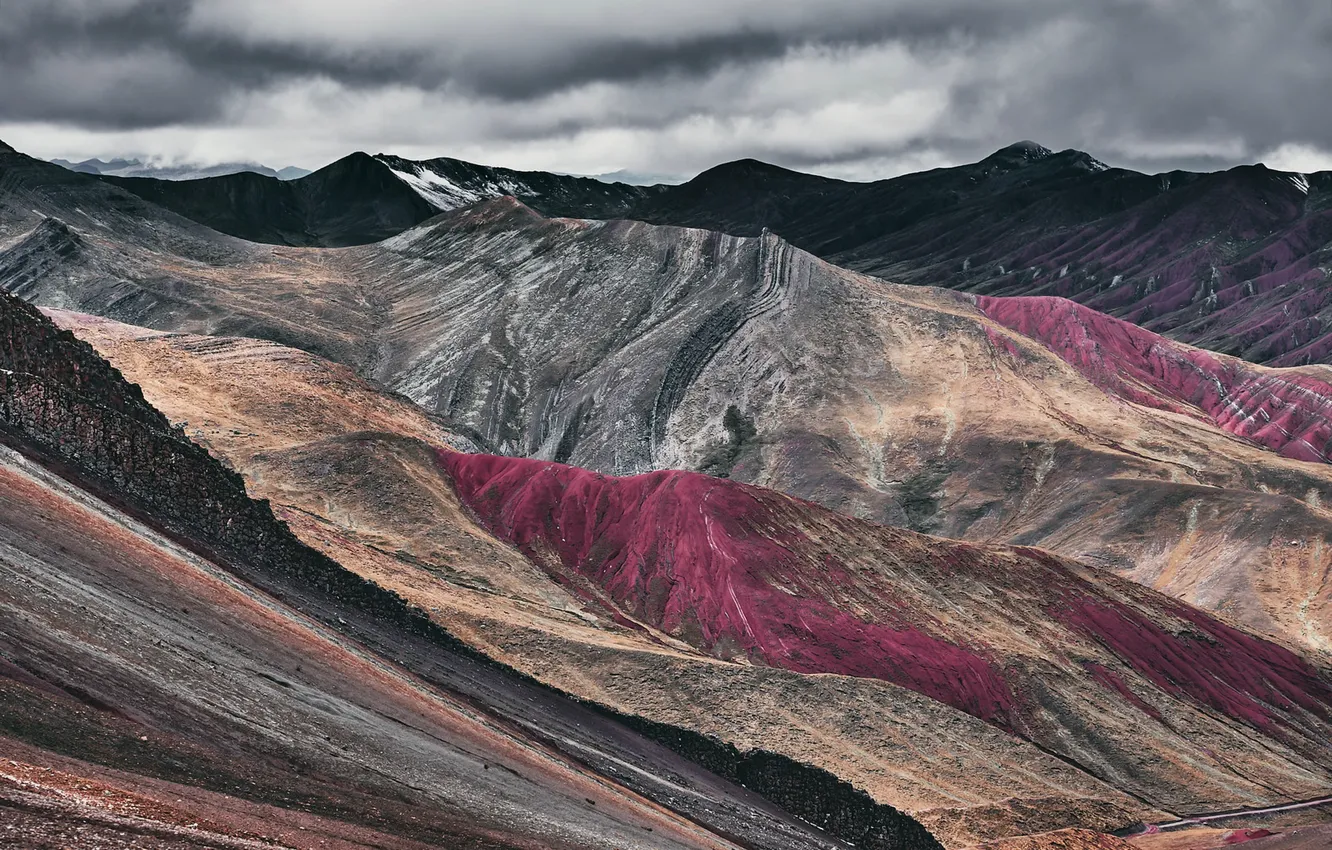 Photo wallpaper nature, Peru, Rainbow mountains