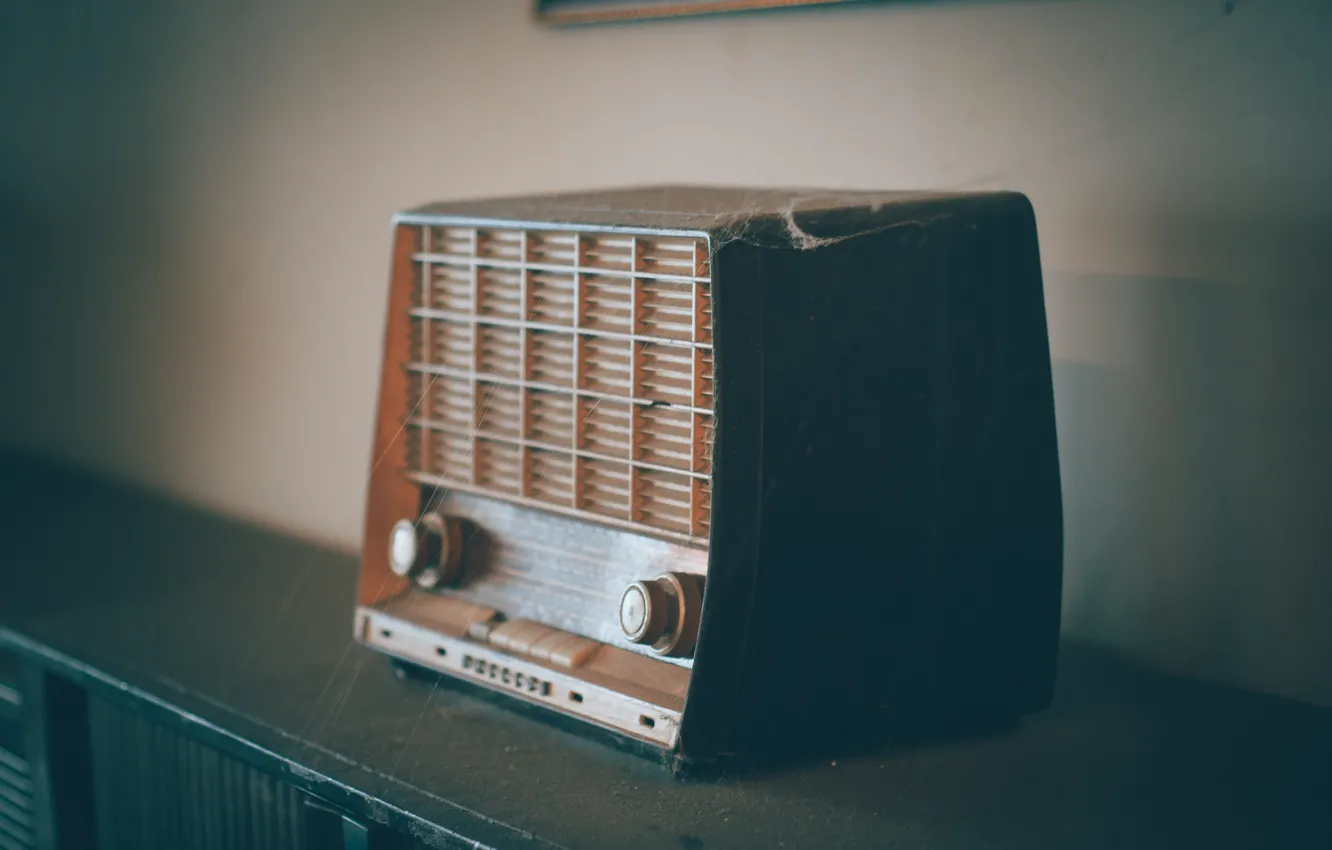 Photo wallpaper retro, room, radio, interior, Old radio