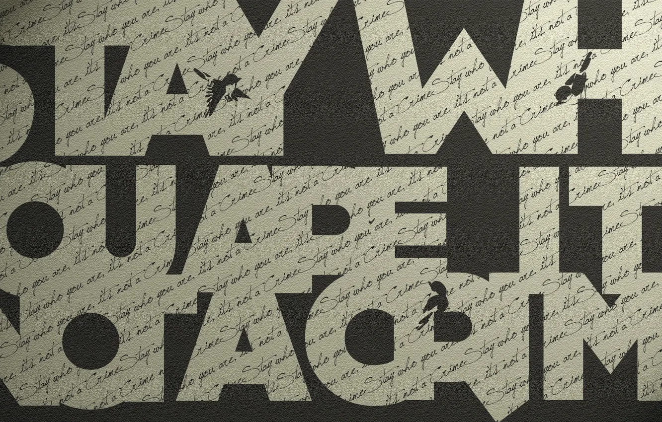 Photo wallpaper letters, texture, grey background
