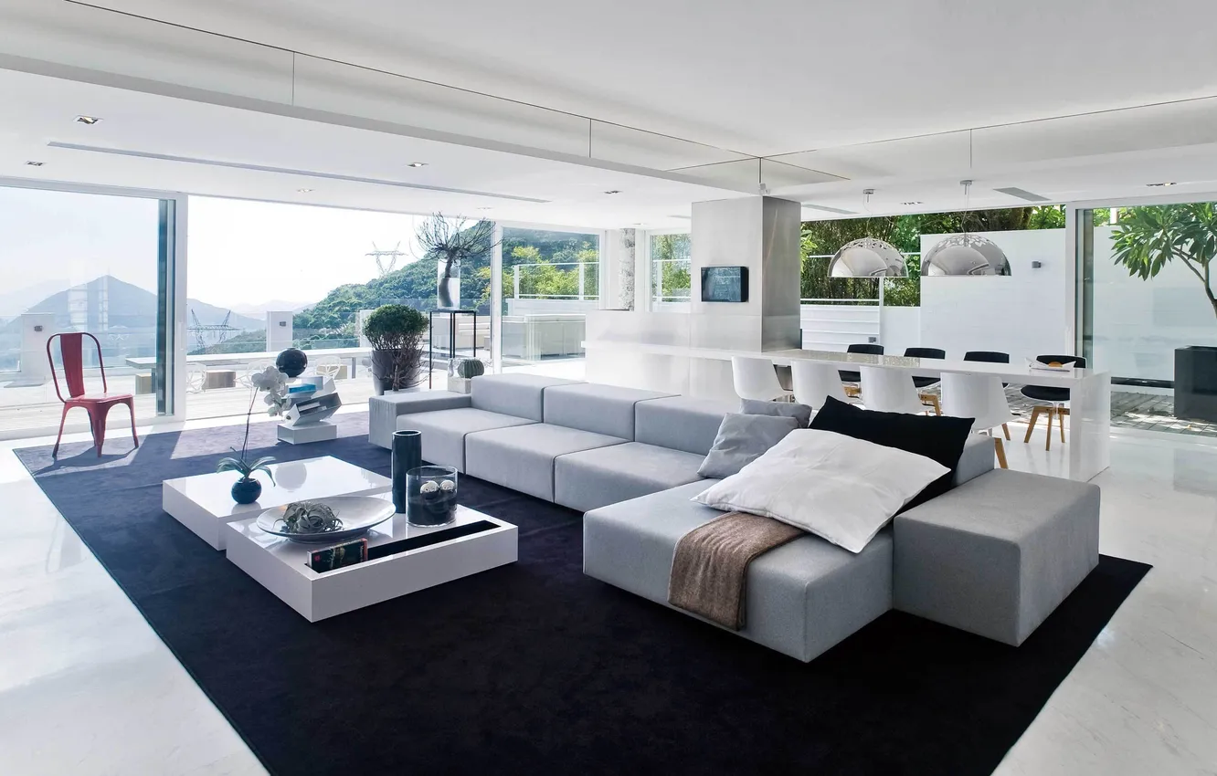 Photo wallpaper design, style, Villa, home, interior, living space