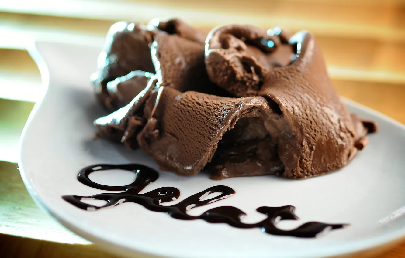 Photo wallpaper food, ice cream, chocolate, gelato