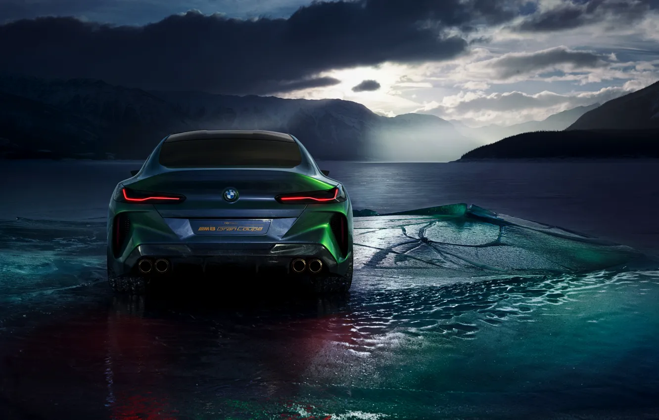 Photo wallpaper cold, coupe, ice, BMW, 2018, feed, M8 Gran Coupe Concept