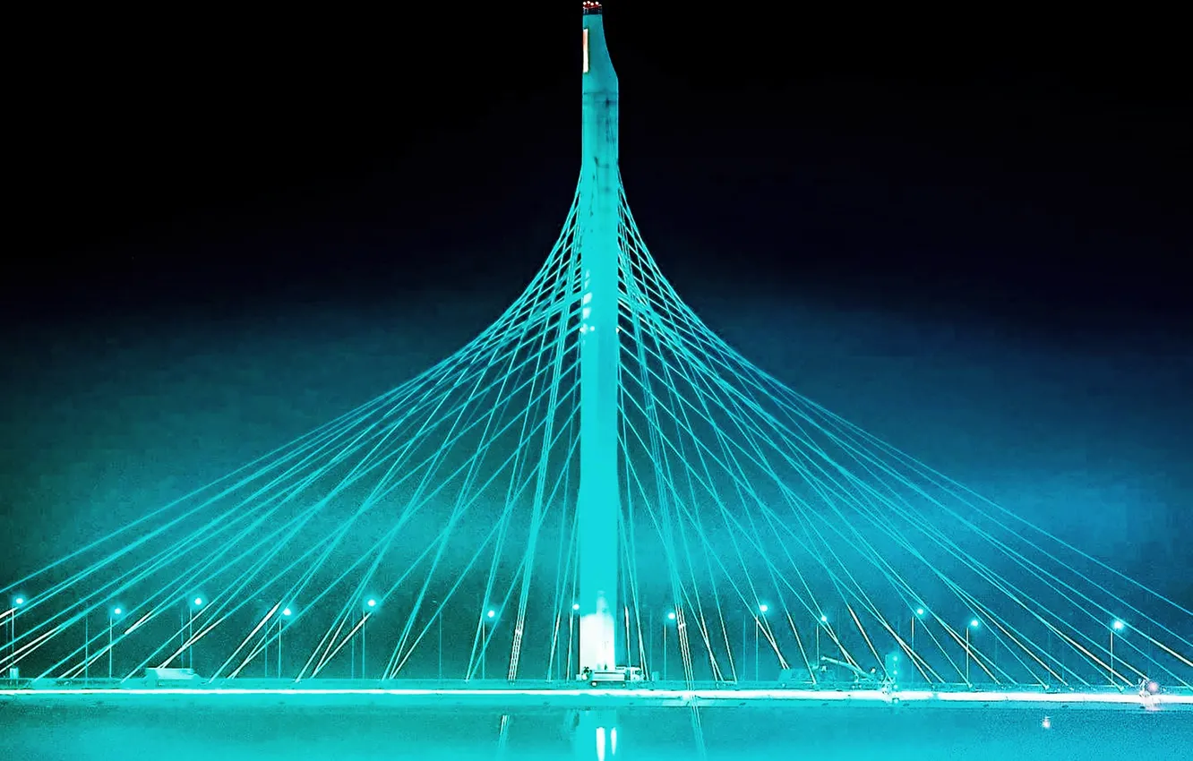 Photo wallpaper winter, bridge, January 2025