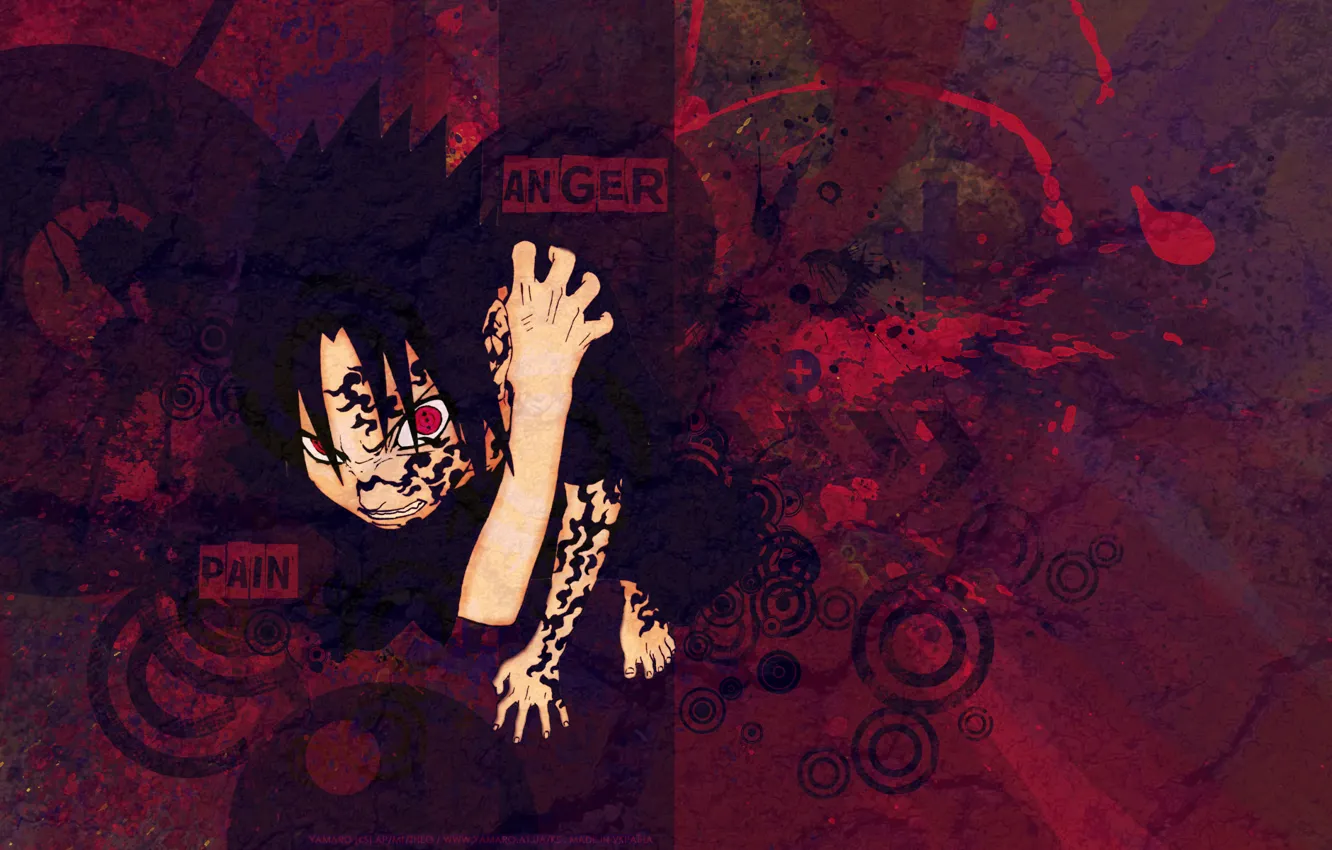 Photo wallpaper red, evil, naruto, red, naruto, Sasuke, sasuke, print