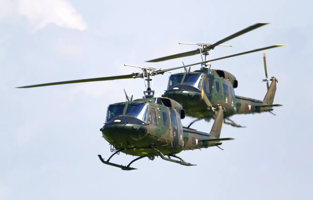 Photo wallpaper transport helicopter, Agusta-Bell, AB-212