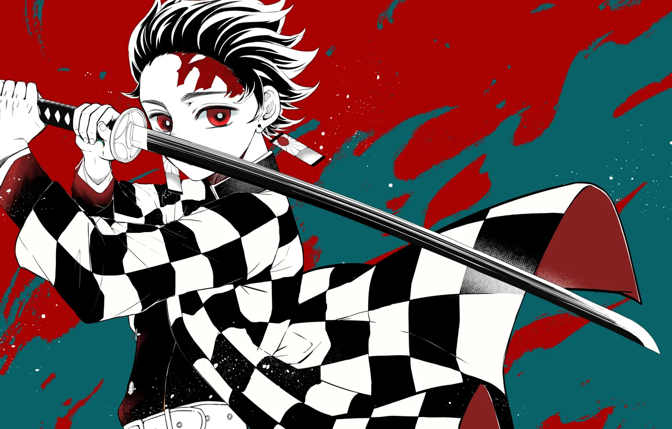 Photo wallpaper sword, guy, Demon Slayer Kimetsu no Yaiba
