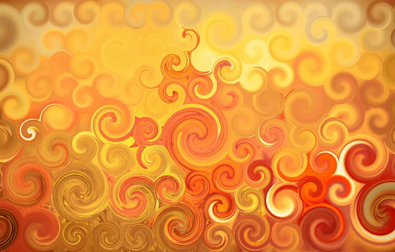 Photo wallpaper light, circles, paint, curls, fractal, brightness