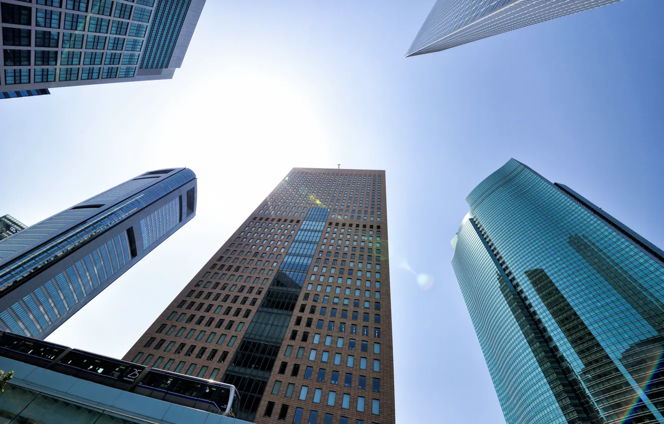 Photo wallpaper the city, building, skyscrapers, skyscrapers