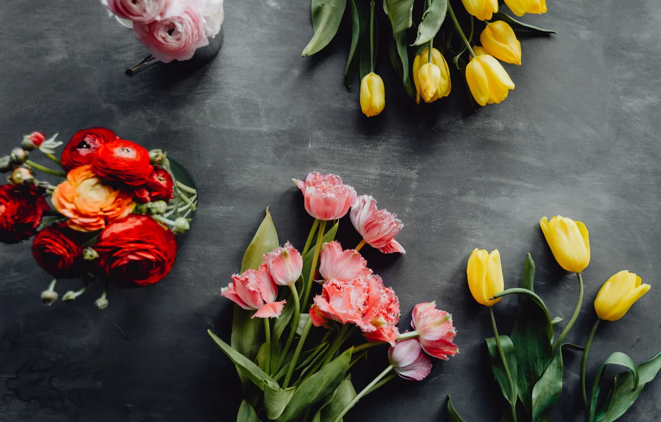 Photo wallpaper color, bouquet, blooms, flowering, floral