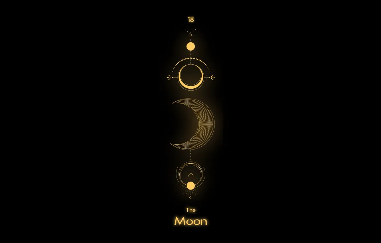 Photo wallpaper the moon, abstract, Minimalism, geometry, sacred geometry