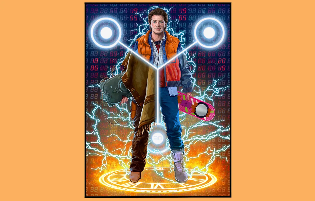 Photo wallpaper art, vest, Back to the Future, Back to the Future, Marty McFly