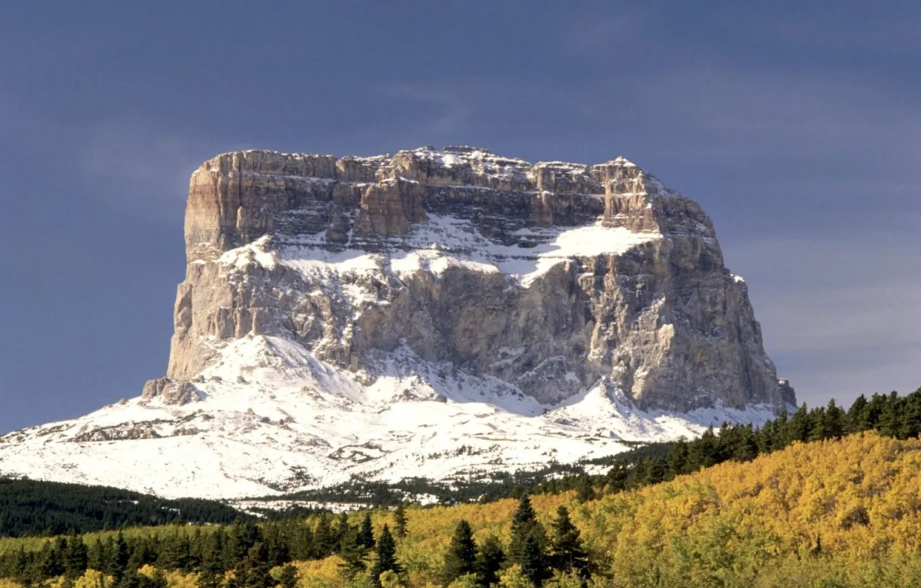 Photo wallpaper USA, Glacier, Montana, Chief-Mountain