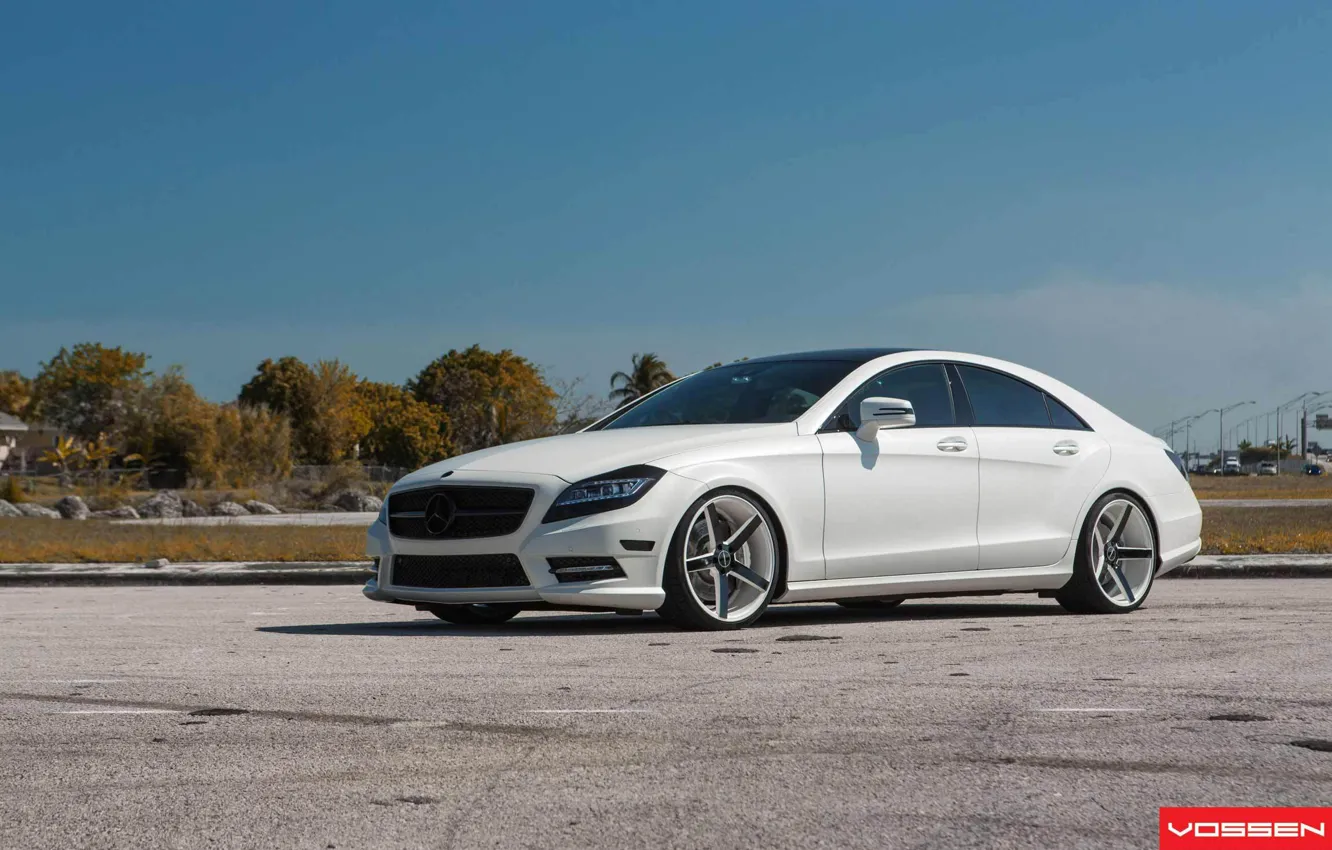 Photo wallpaper tuning, drives, vossen, Mercedes Benz CLS