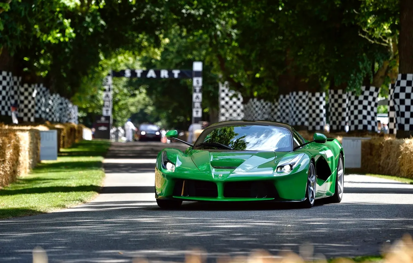 Photo wallpaper green, Ferrari, V12, F70, LaFerrari, Goodwood Festival of Speed