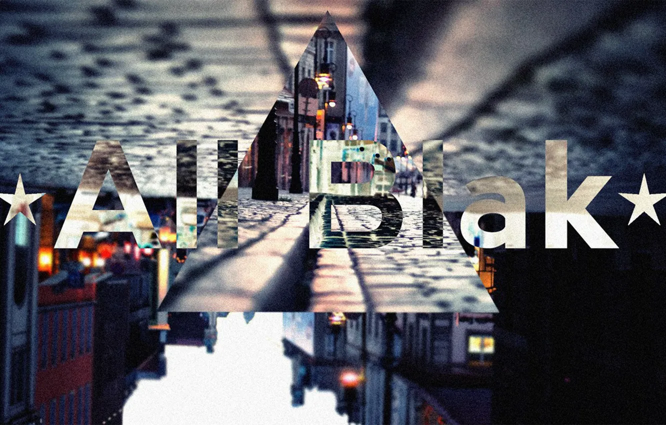 Photo wallpaper the city, black, triangle