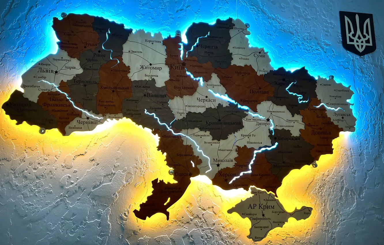 Photo wallpaper background, map, Ukraine