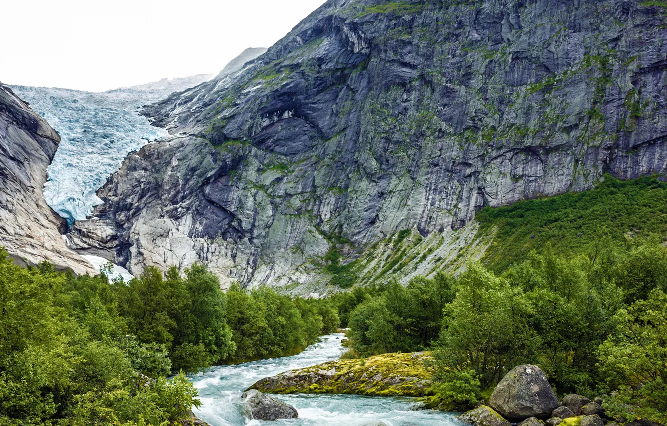 Photo wallpaper nature, Norwegian, Stavanger, Olden, SCANDINAVIAN, olden norway, olden lake