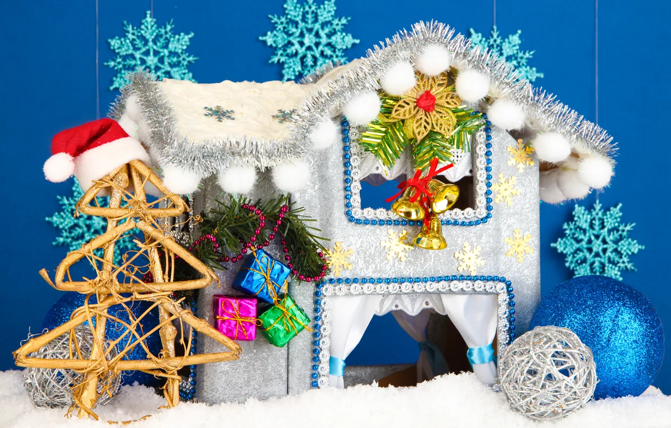 Photo wallpaper balls, decoration, holiday, new year, Christmas, Christmas, New Year