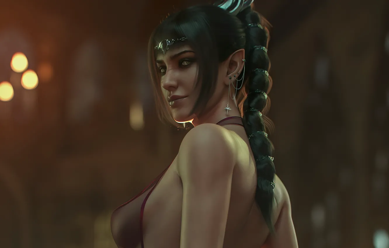 Photo wallpaper girl, game, art, digital art, Shadowheart, Baldurs Gate 3