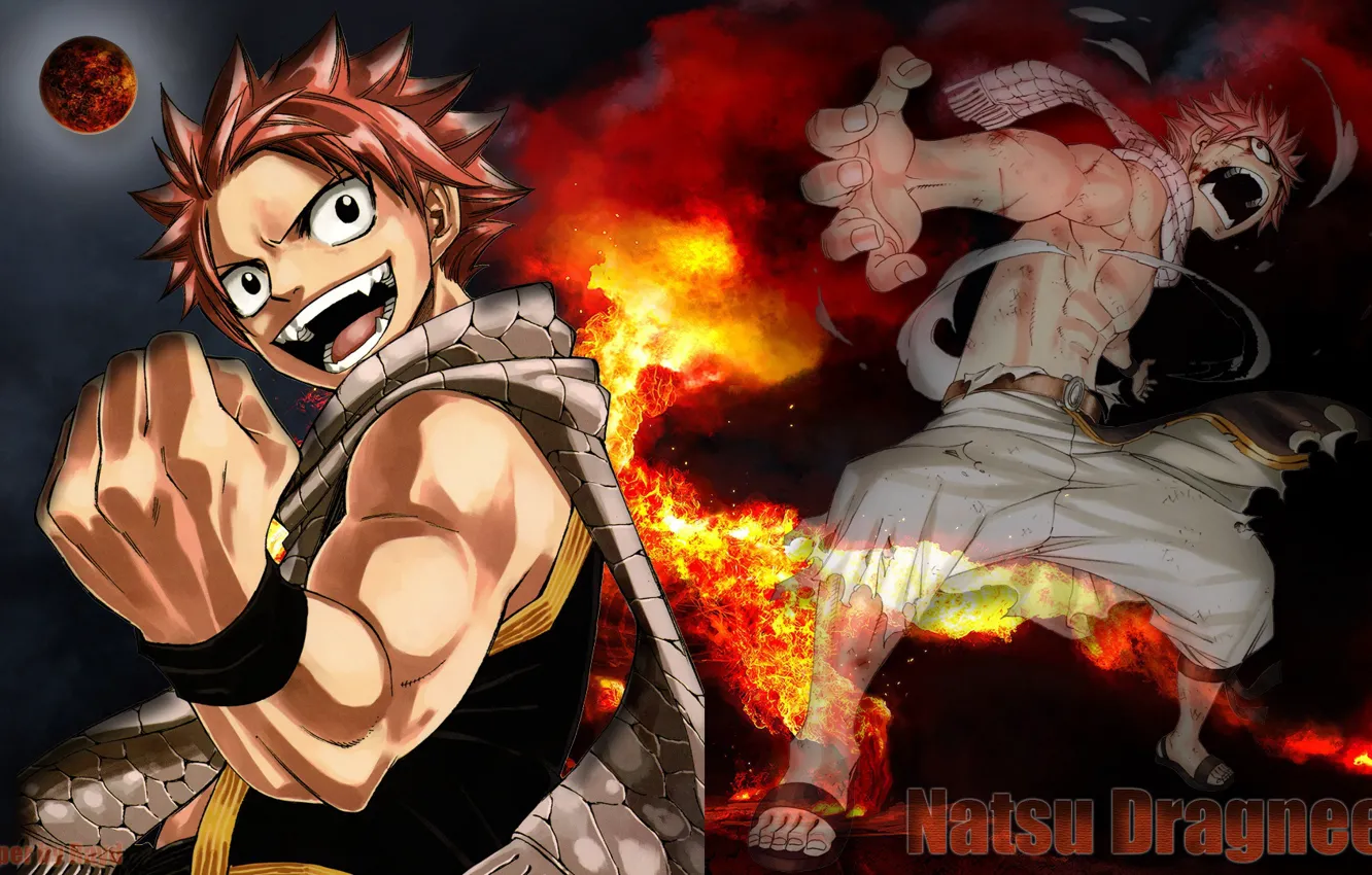 Photo wallpaper anime, art, fairy tail, Natsu, Fairy tail