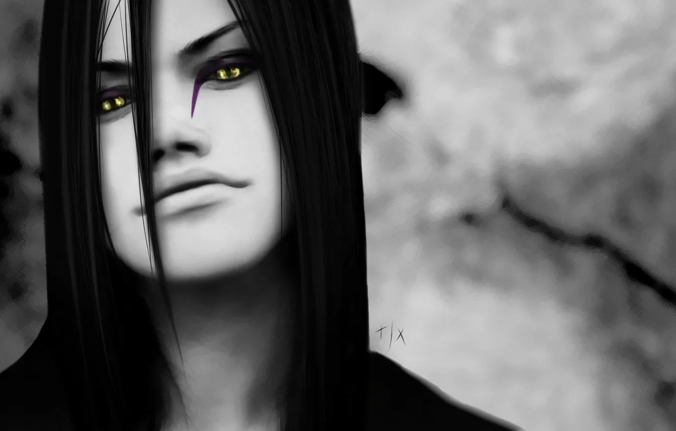 Photo wallpaper look, snake, guy, Naruto, Naruto, art, Orochimaru, tsxworld