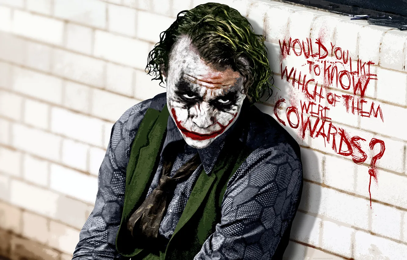 Photo wallpaper Joker, the dark knight, Heath Ledger