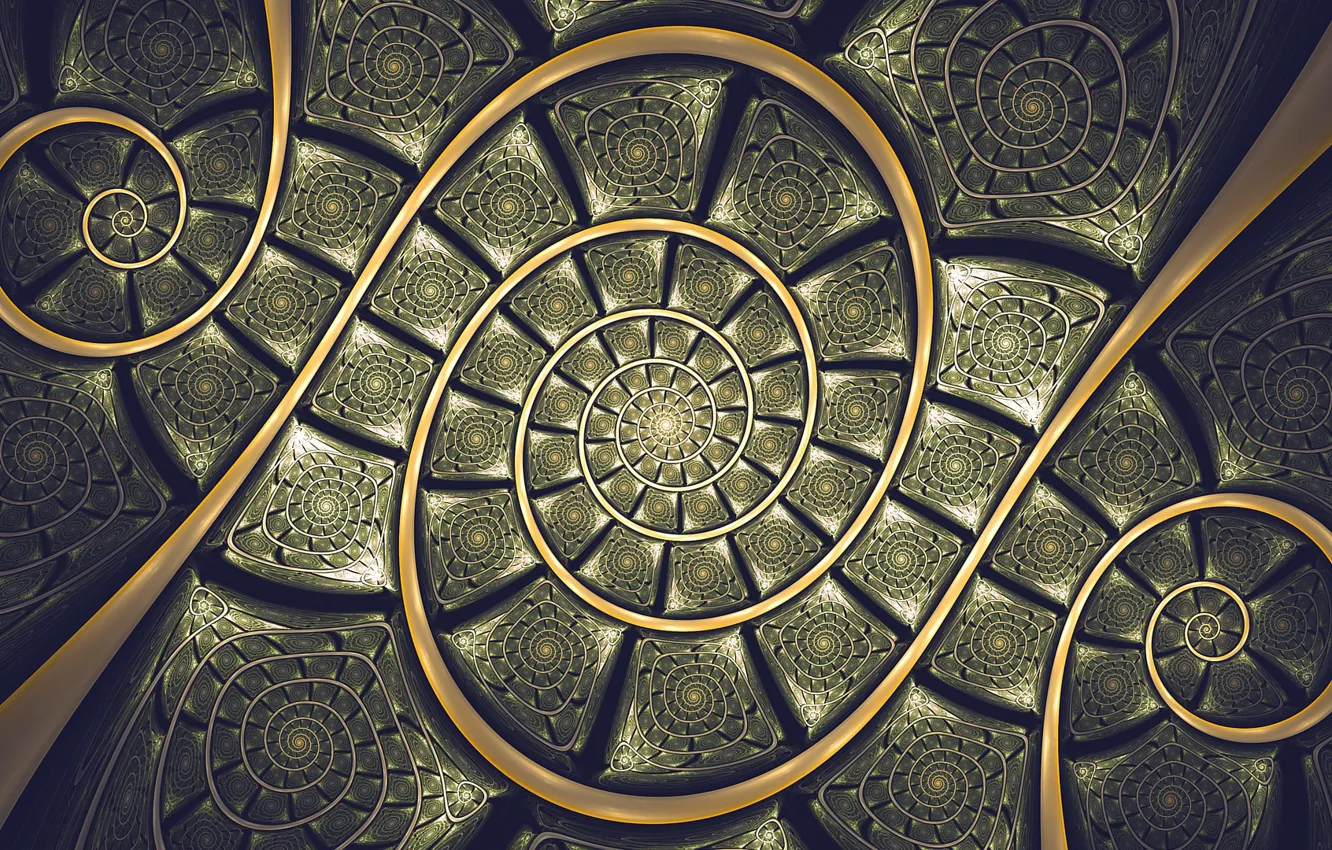 Photo wallpaper pattern, curls, fractal, FractalDesire