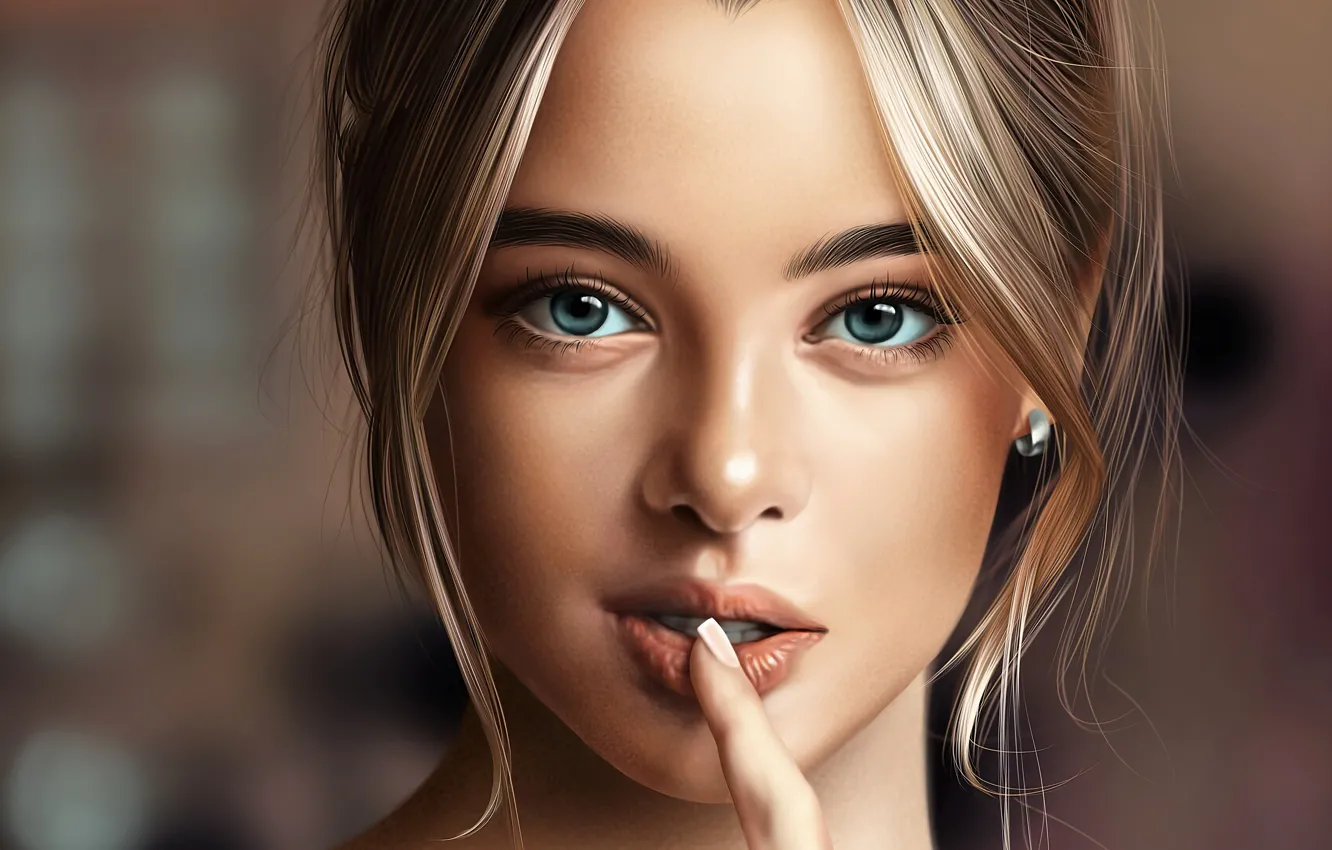 Photo wallpaper digital, blue eyes, model, beauty, singer, actress, Hailey Steinfeld