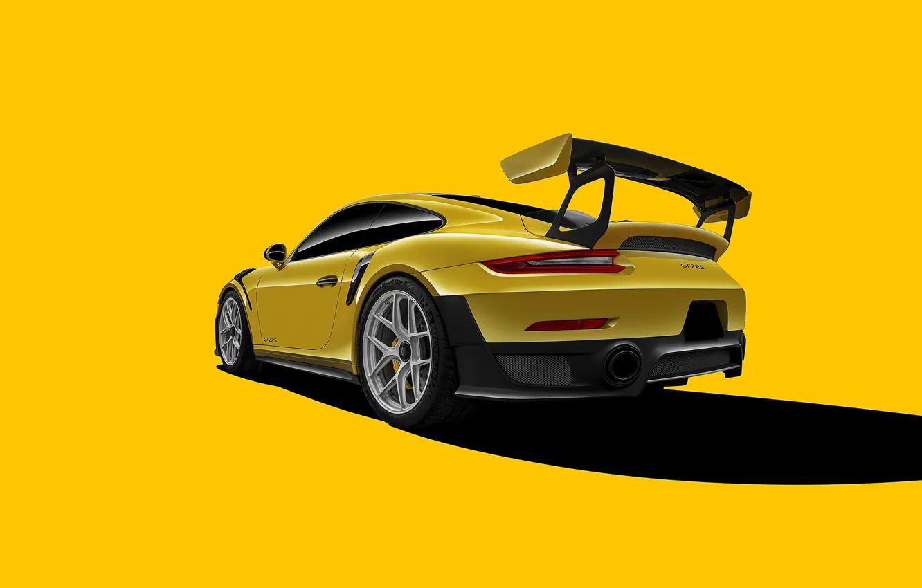 Photo wallpaper 911, Porsche, GT2, Yellow, VAG