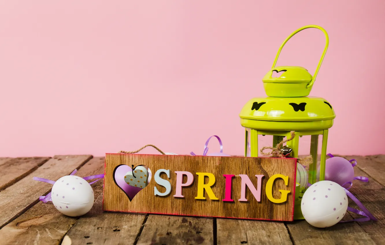 Photo wallpaper eggs, spring, Easter, wood, spring, Easter, eggs, decoration