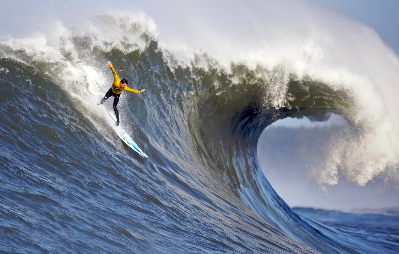 Photo wallpaper wave, surfing, male, surfer